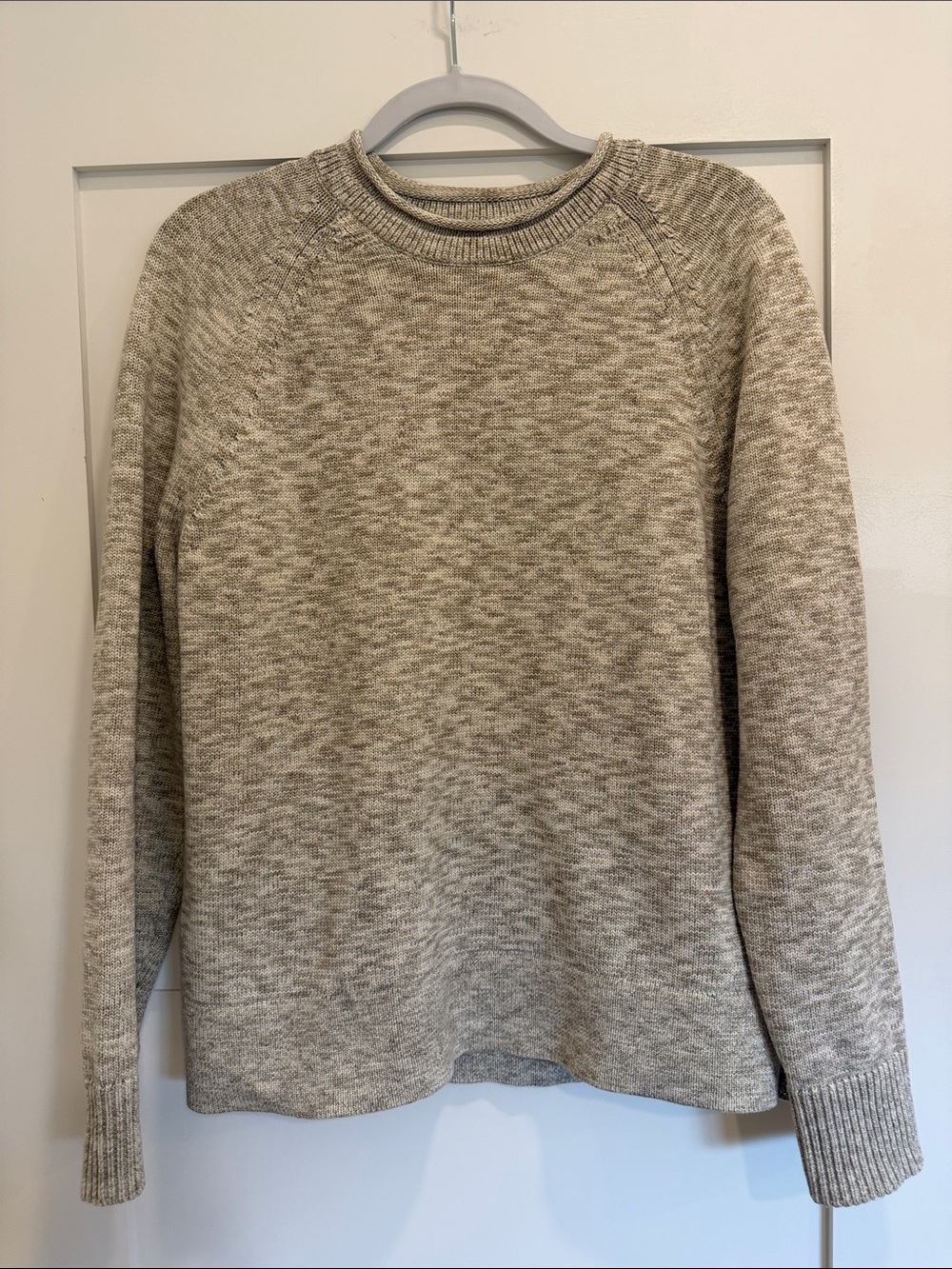 lululemon Knit Sweater Women’s M Heathered Beige Oatmeal Crewneck